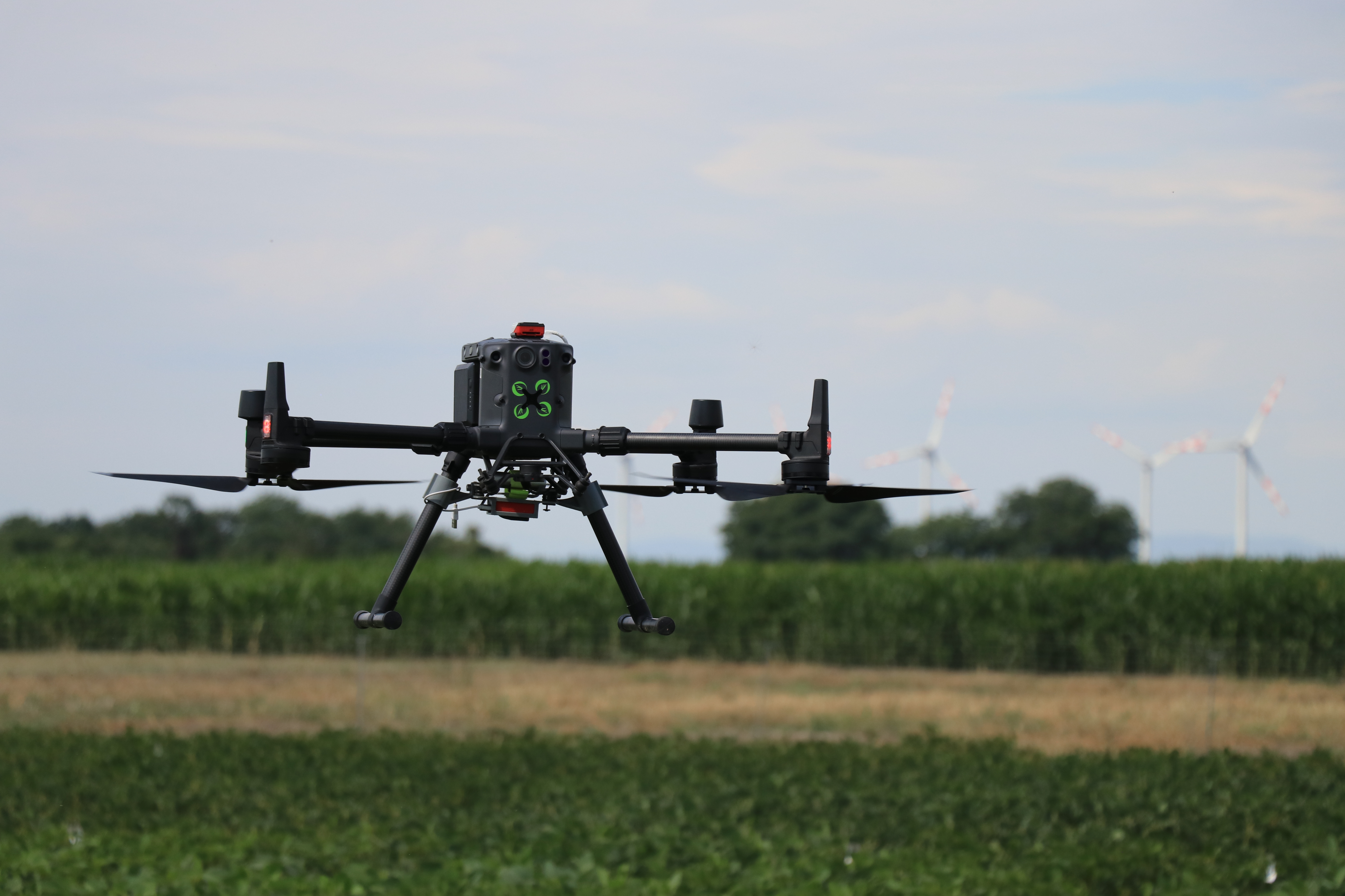 In four trials, drone flights were conducted on June 16 and July 7, respectively.